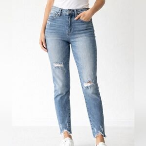 Kancan Jeans sz 7/27 High Rise Ankle Skinny Pants Distressed